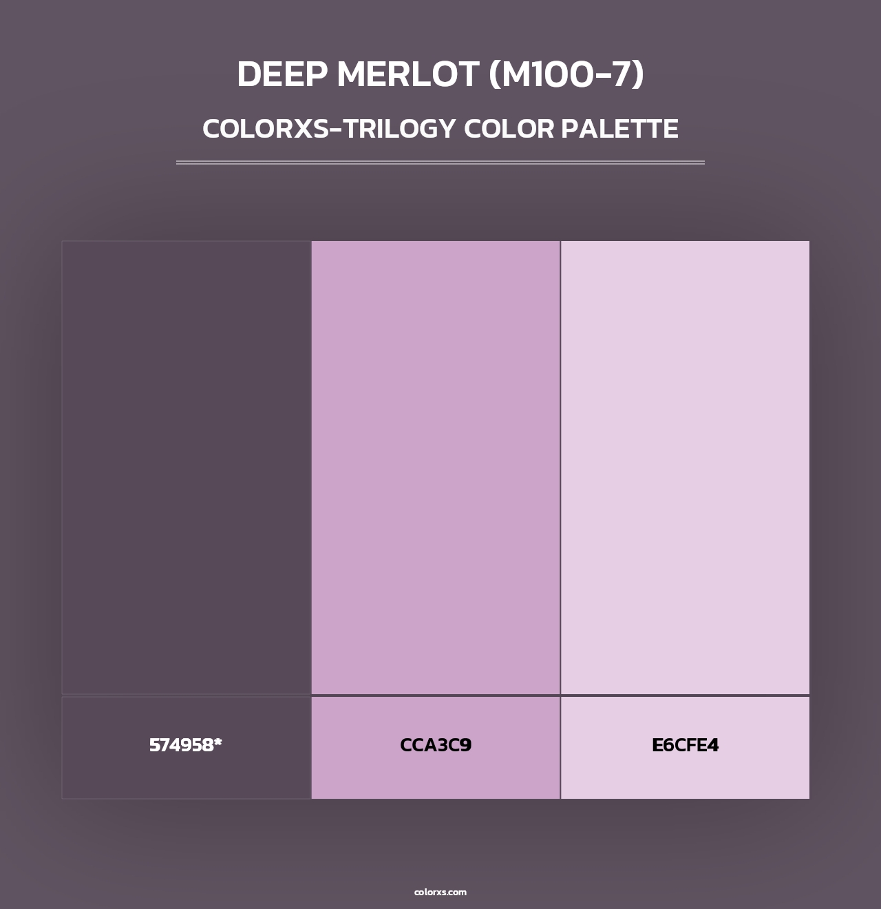Deep Merlot (M100-7) - Colorxs Trilogy Palette