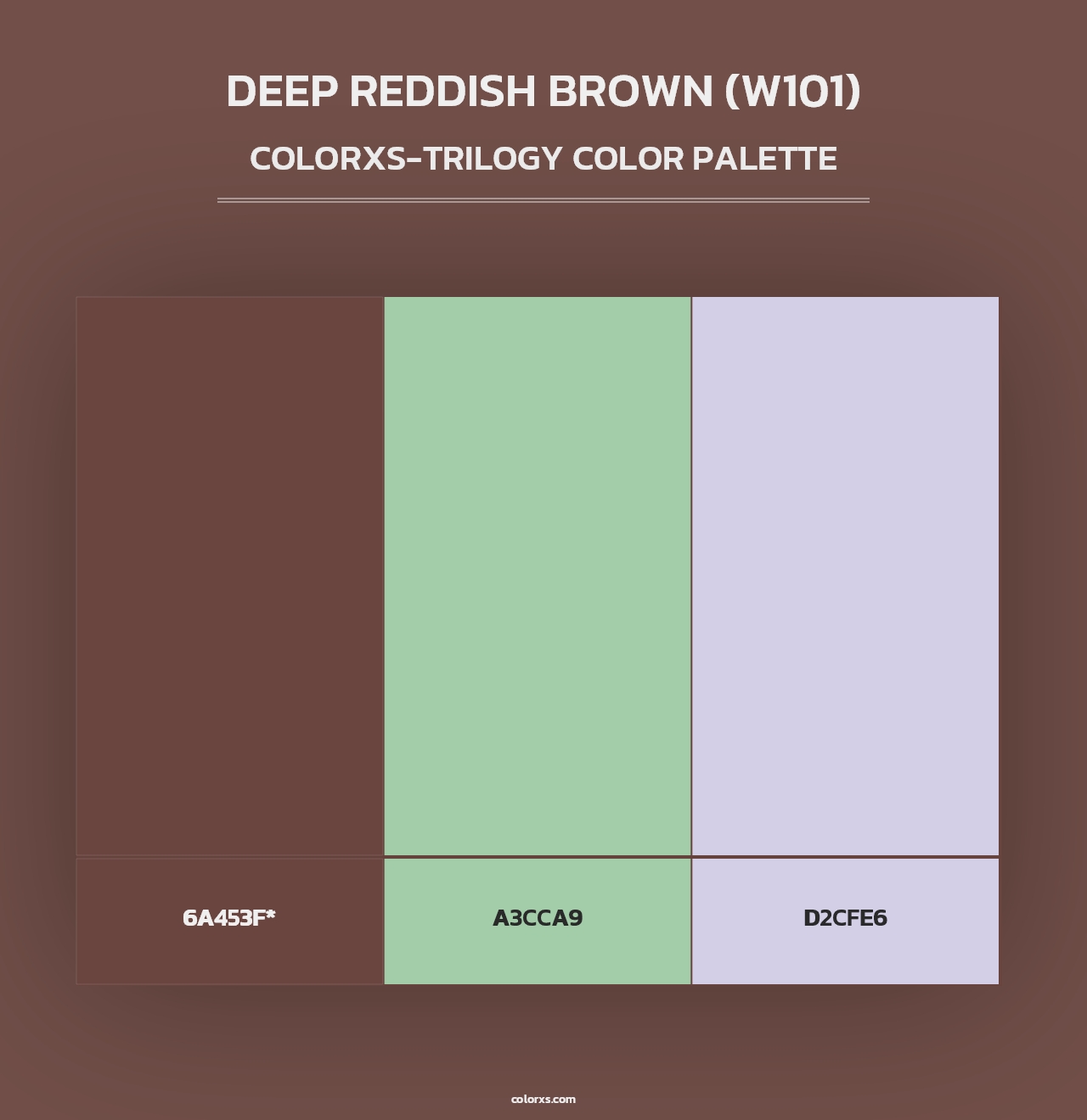 Deep Reddish Brown (W101) - Colorxs Trilogy Palette