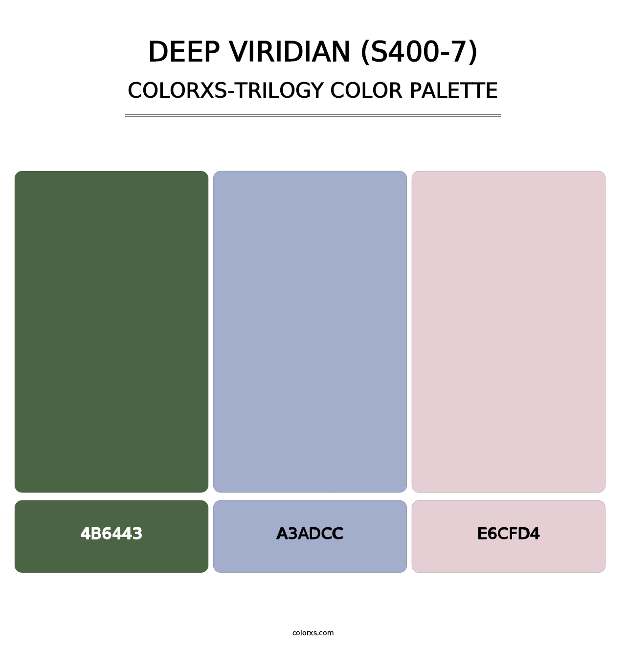 Deep Viridian (S400-7) - Colorxs Trilogy Palette