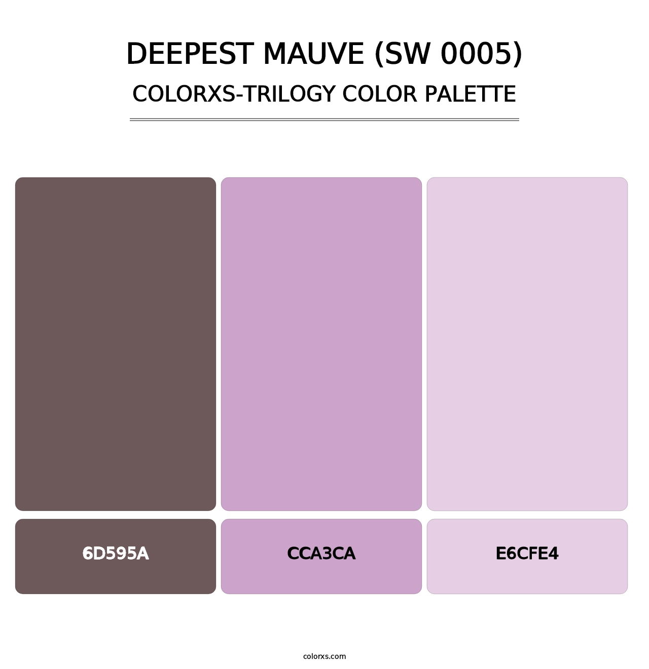 Deepest Mauve (SW 0005) - Colorxs Trilogy Palette