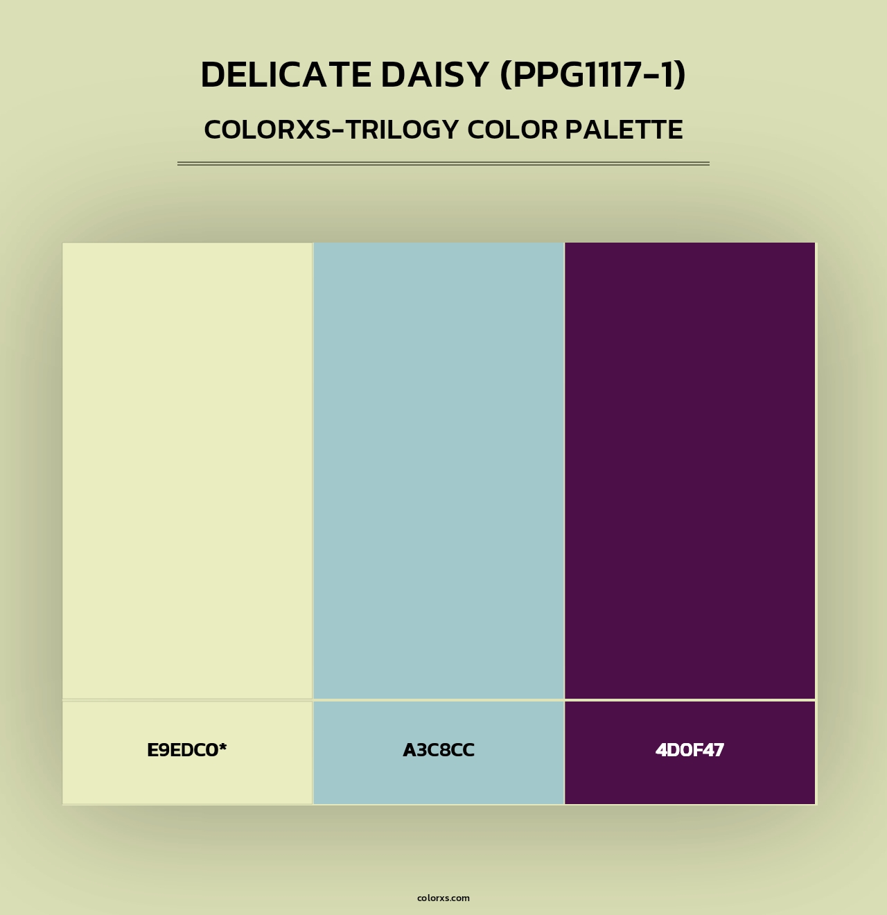 Delicate Daisy (PPG1117-1) - Colorxs Trilogy Palette