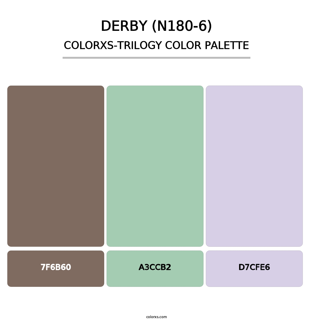 Derby (N180-6) - Colorxs Trilogy Palette