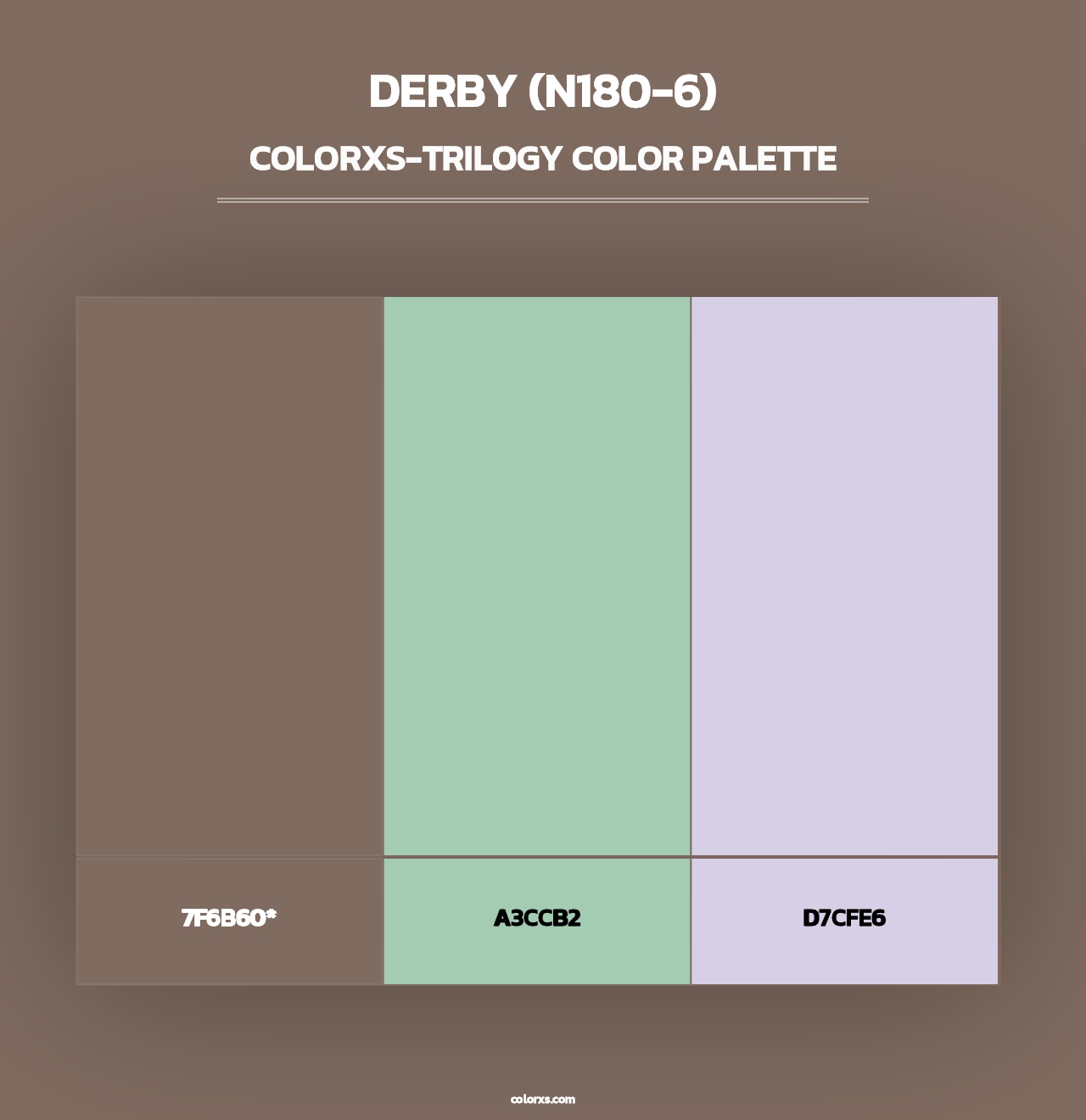Derby (N180-6) - Colorxs Trilogy Palette