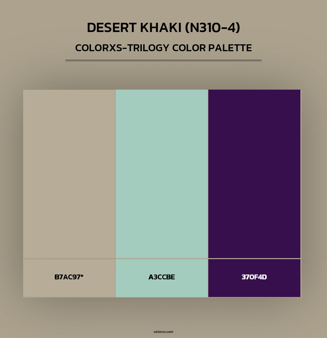 Desert Khaki (N310-4) - Colorxs Trilogy Palette
