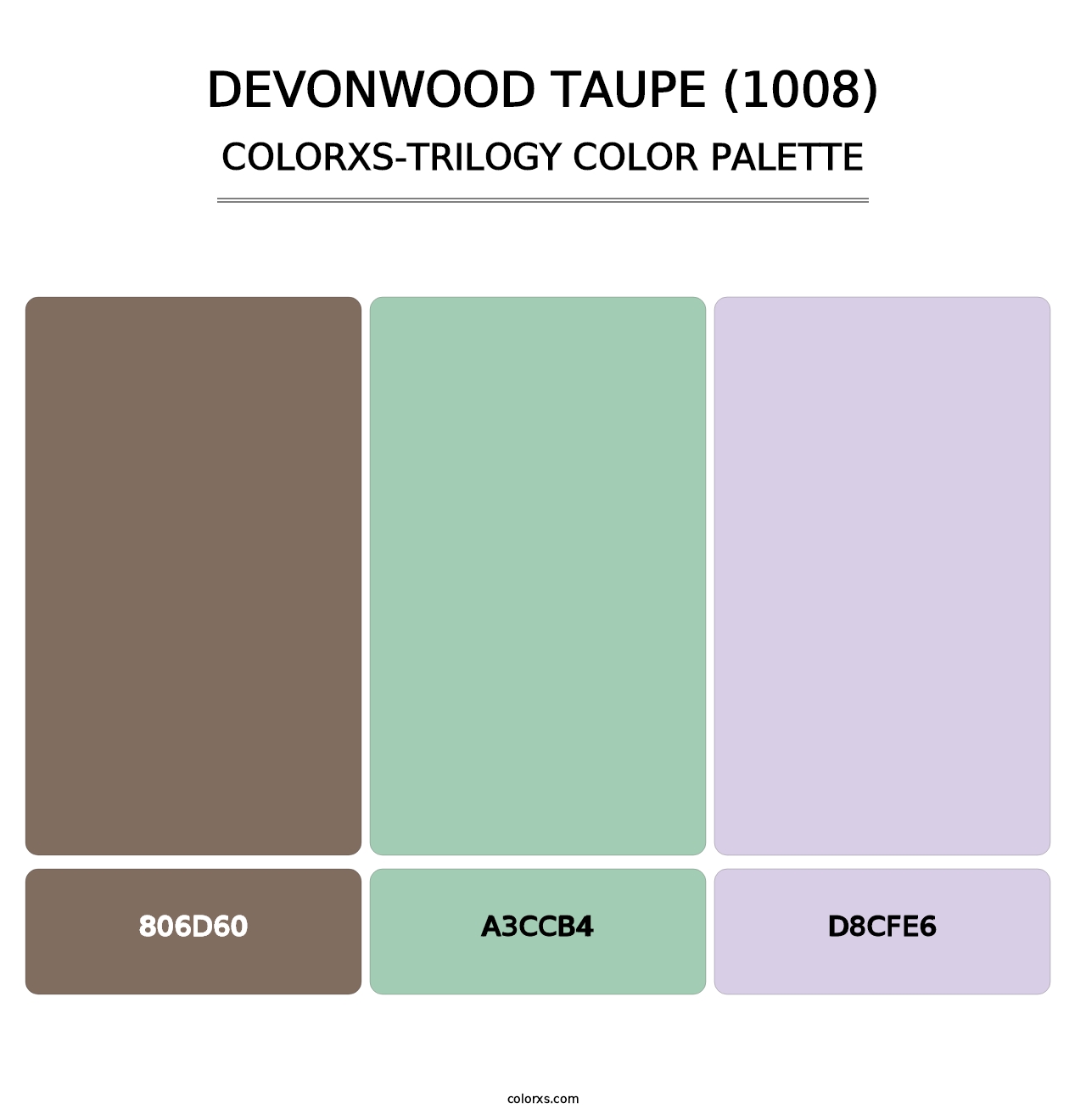 Devonwood Taupe (1008) - Colorxs Trilogy Palette