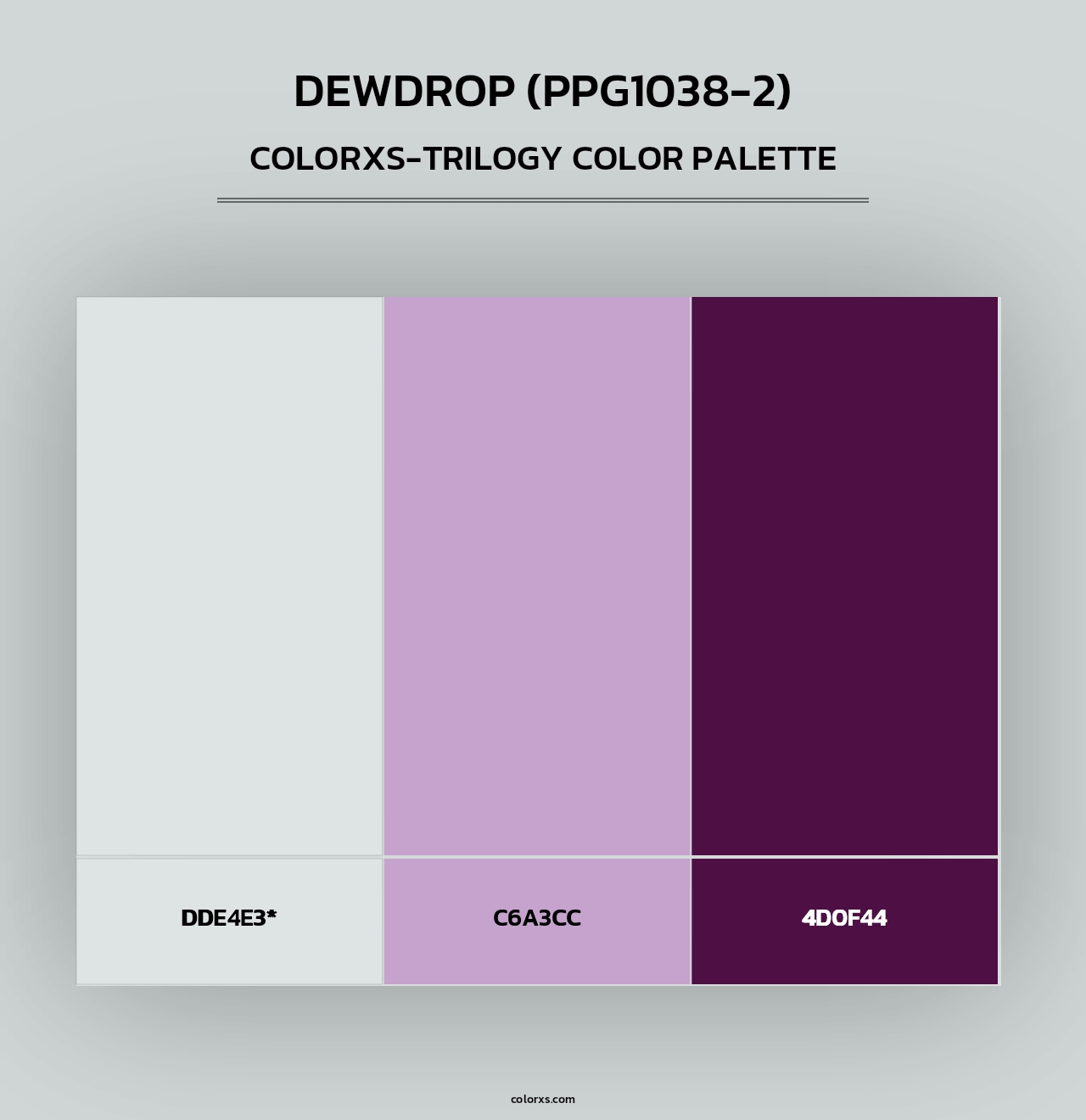 Dewdrop (PPG1038-2) - Colorxs Trilogy Palette