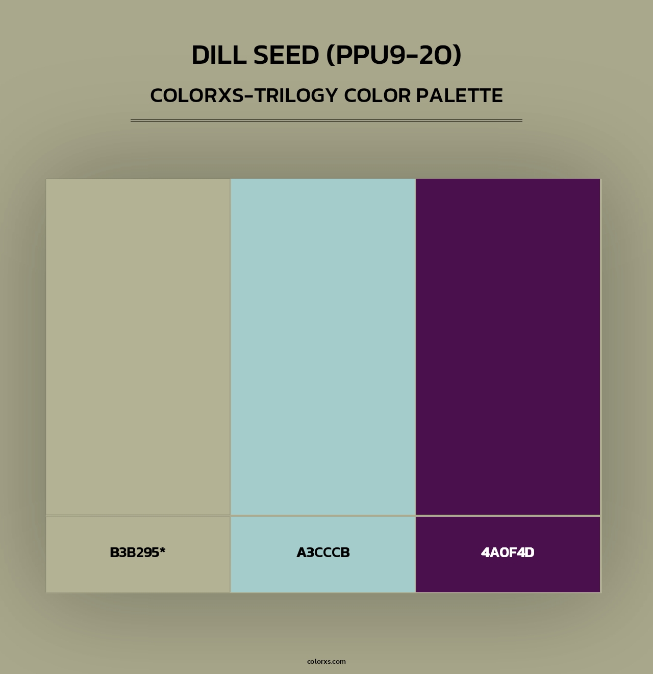 Dill Seed (PPU9-20) - Colorxs Trilogy Palette