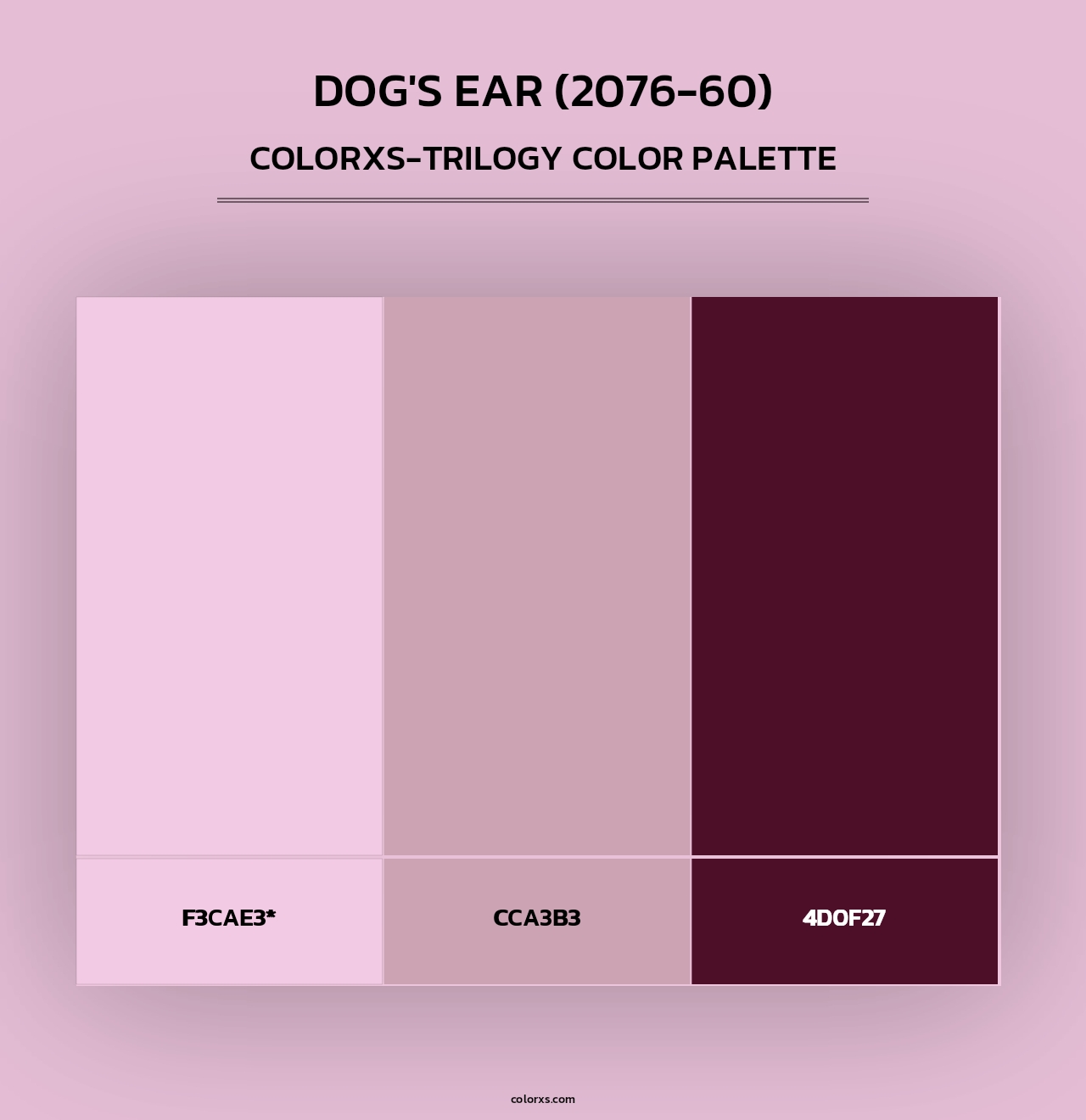 Dog's Ear (2076-60) - Colorxs Trilogy Palette