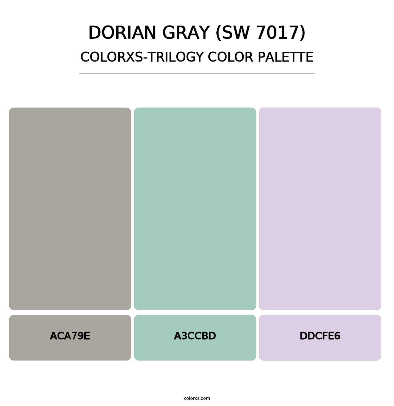 Dorian Gray (SW 7017) - Colorxs Trilogy Palette