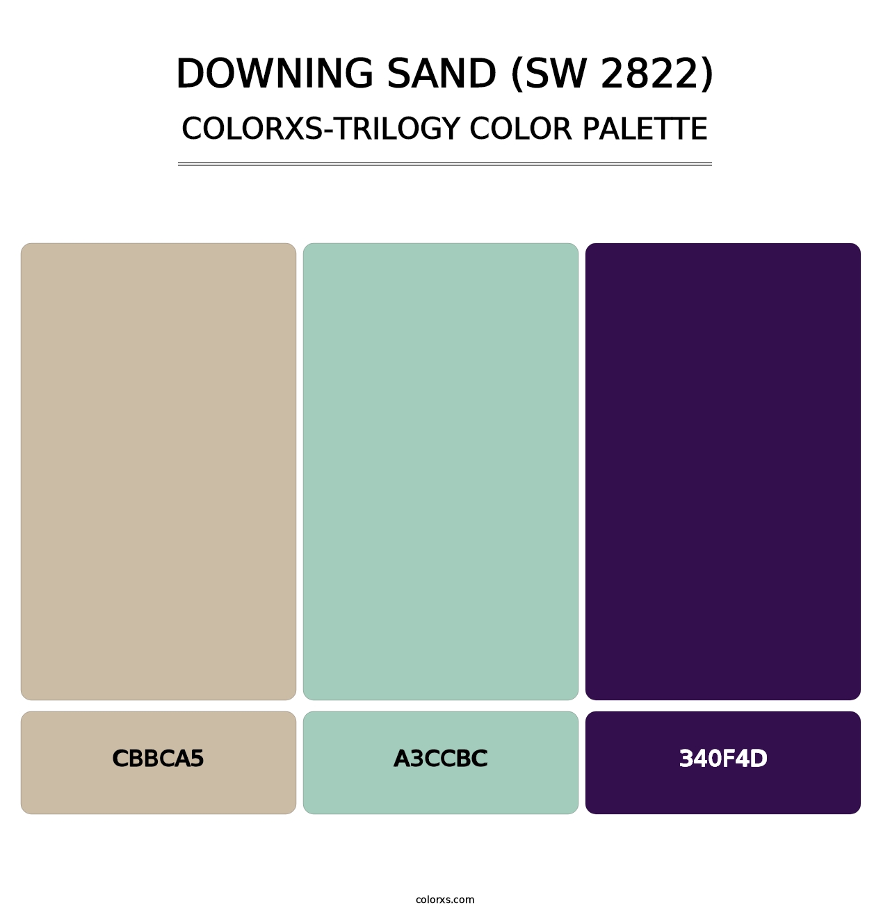 Downing Sand (SW 2822) - Colorxs Trilogy Palette