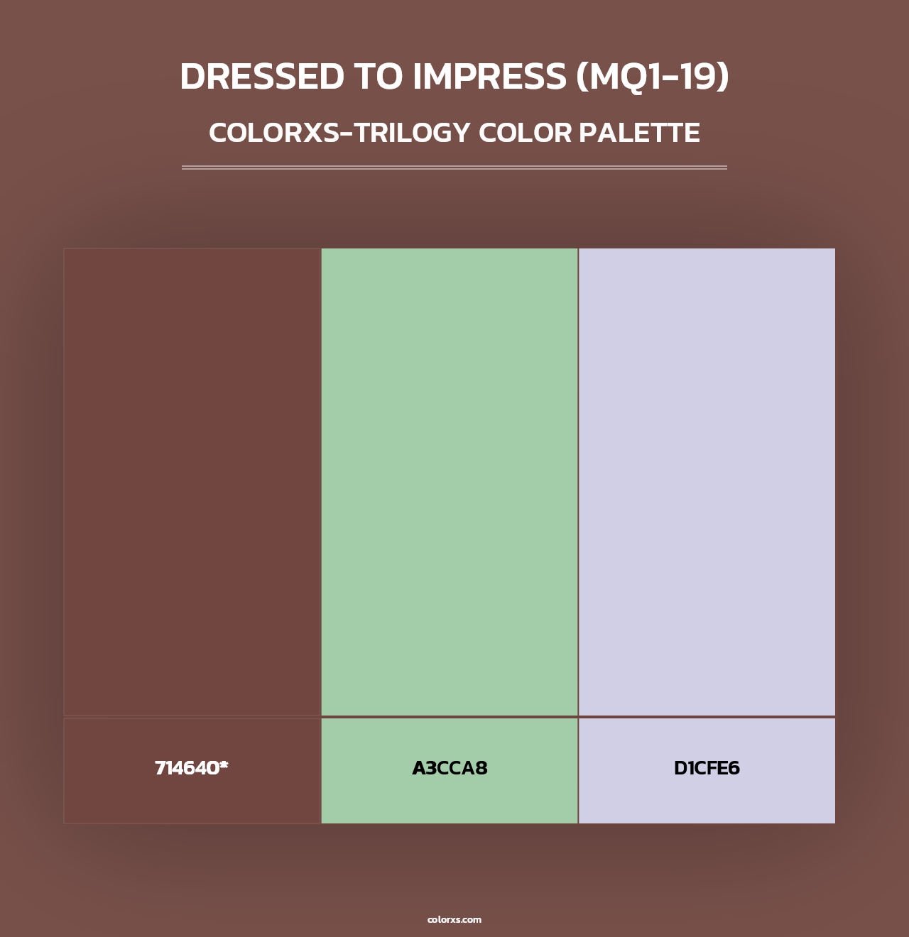 Dressed To Impress (MQ1-19) - Colorxs Trilogy Palette