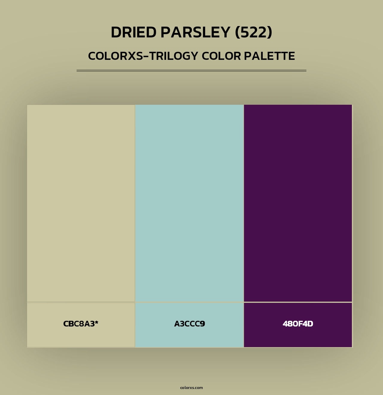 Dried Parsley (522) - Colorxs Trilogy Palette