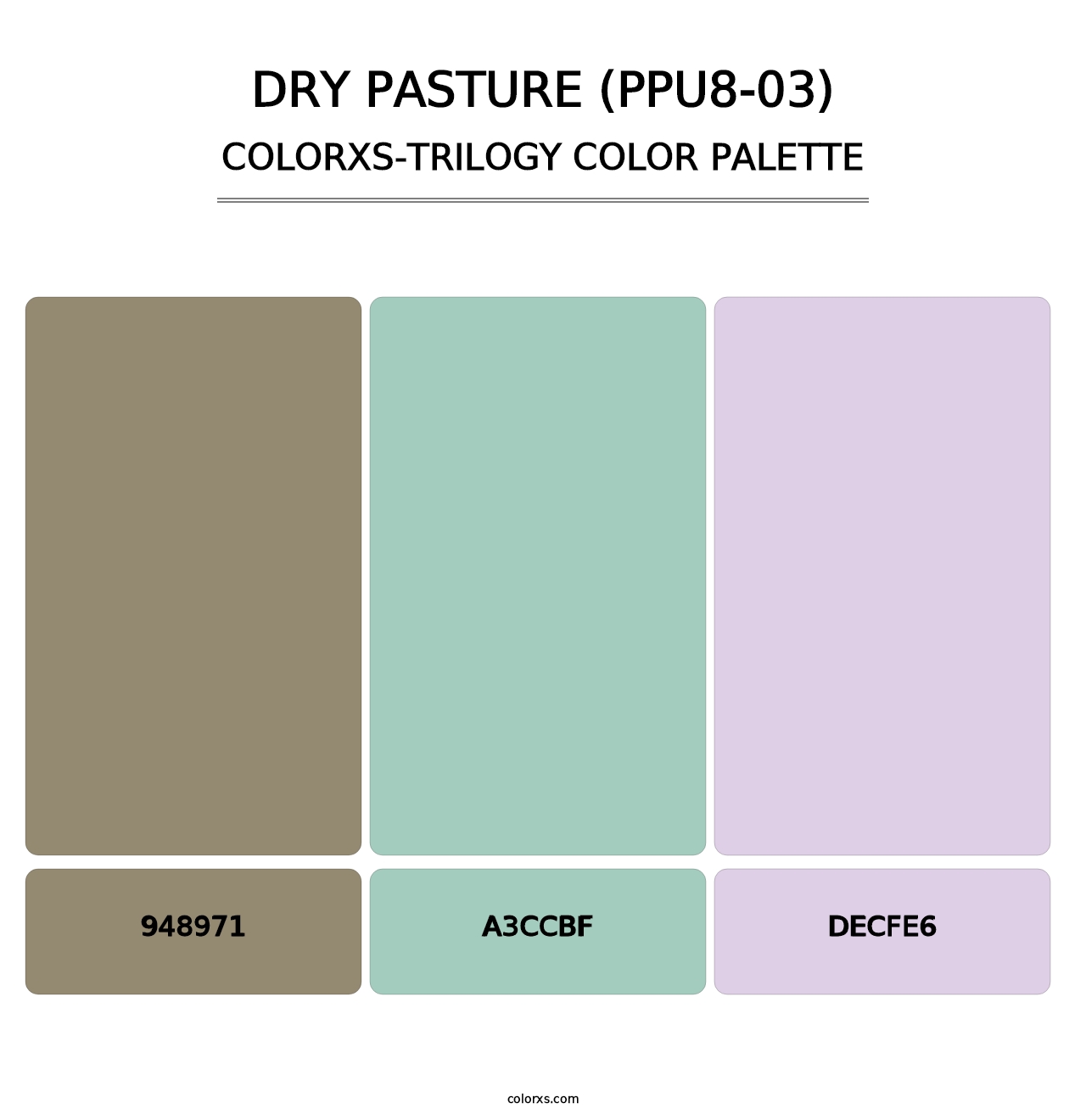 Dry Pasture (PPU8-03) - Colorxs Trilogy Palette