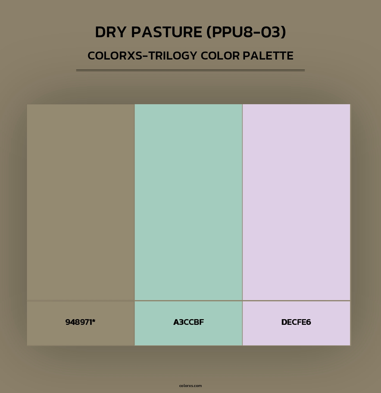 Dry Pasture (PPU8-03) - Colorxs Trilogy Palette