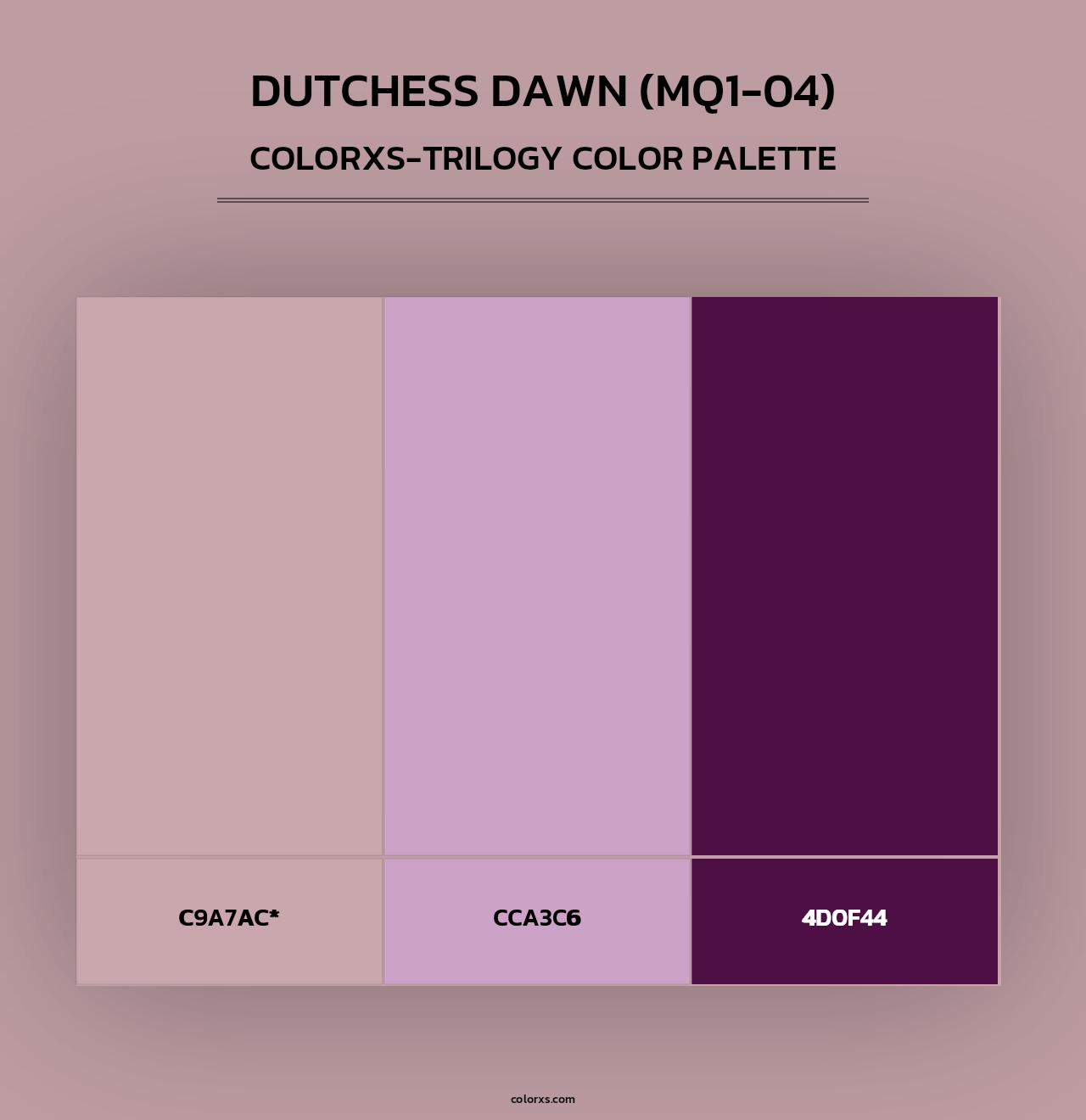 Dutchess Dawn (MQ1-04) - Colorxs Trilogy Palette