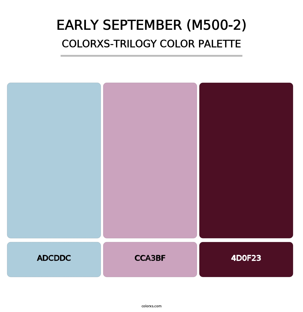 Early September (M500-2) - Colorxs Trilogy Palette