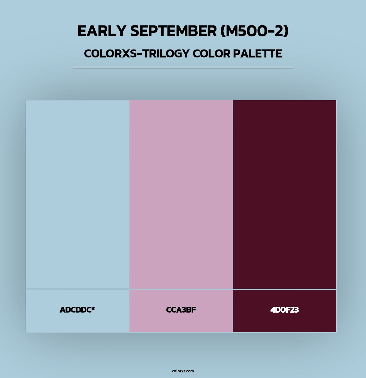 Early September (M500-2) - Colorxs Trilogy Palette