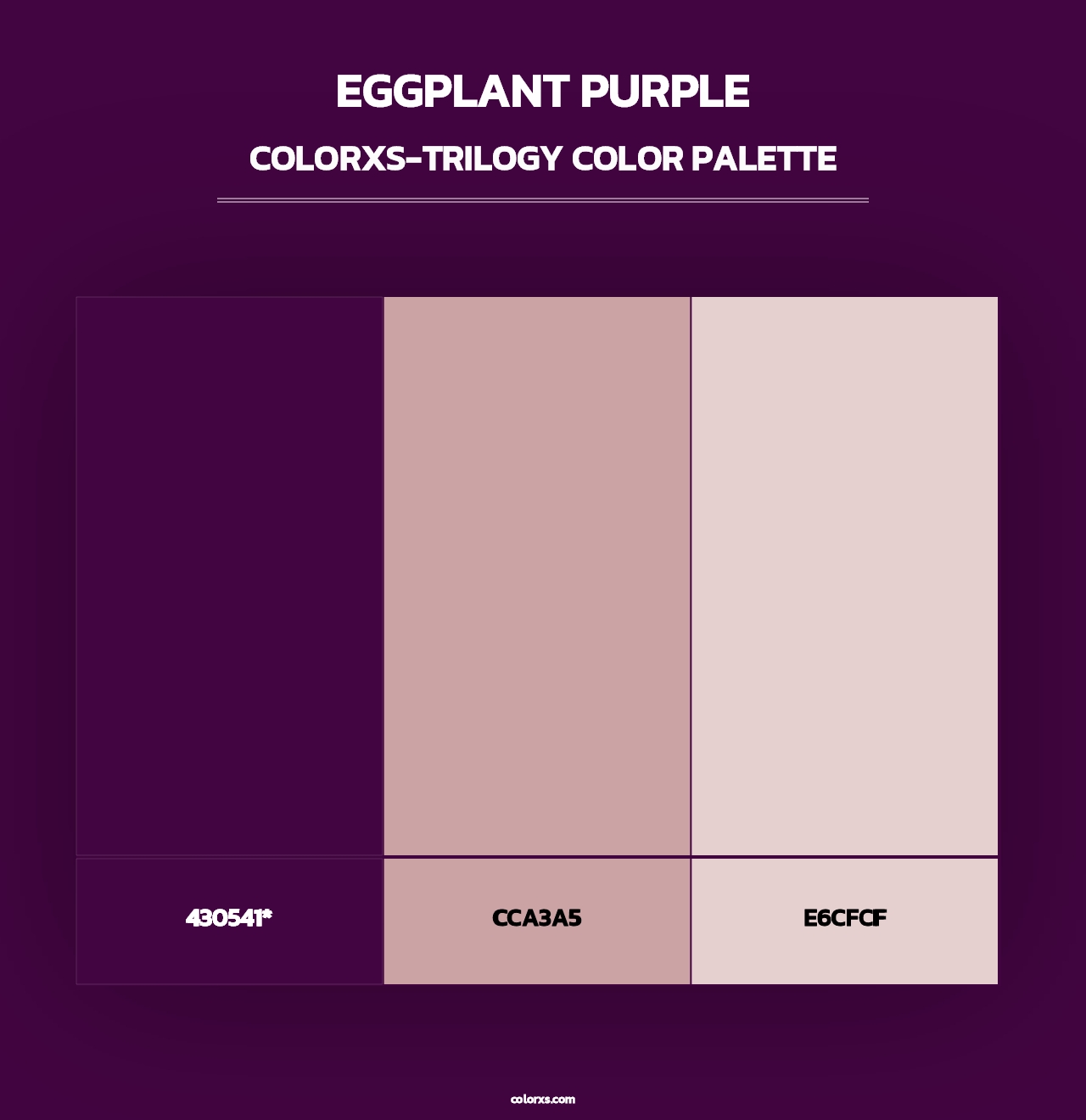 Eggplant Purple - Colorxs Trilogy Palette