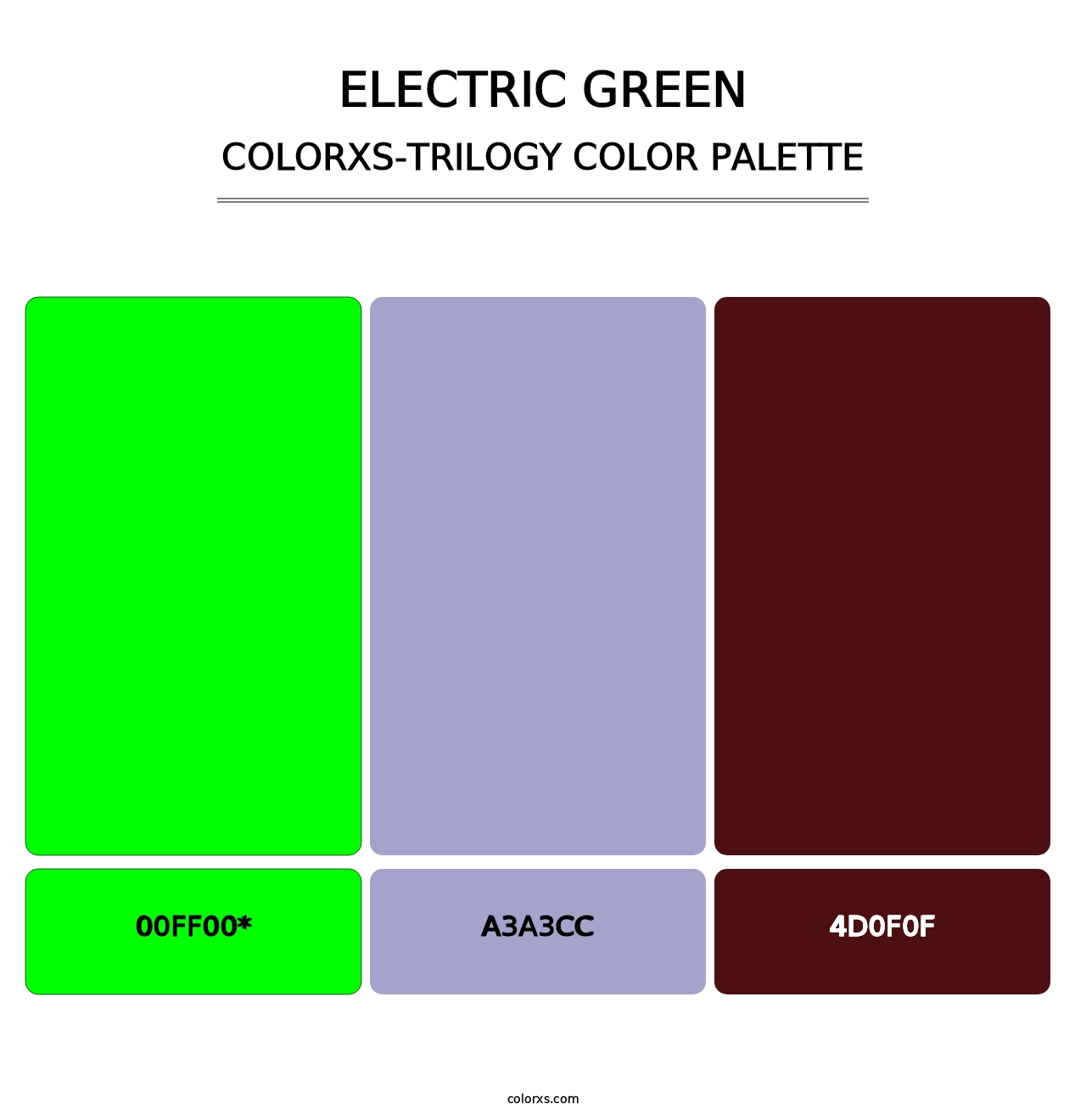 Electric Green - Colorxs Trilogy Palette