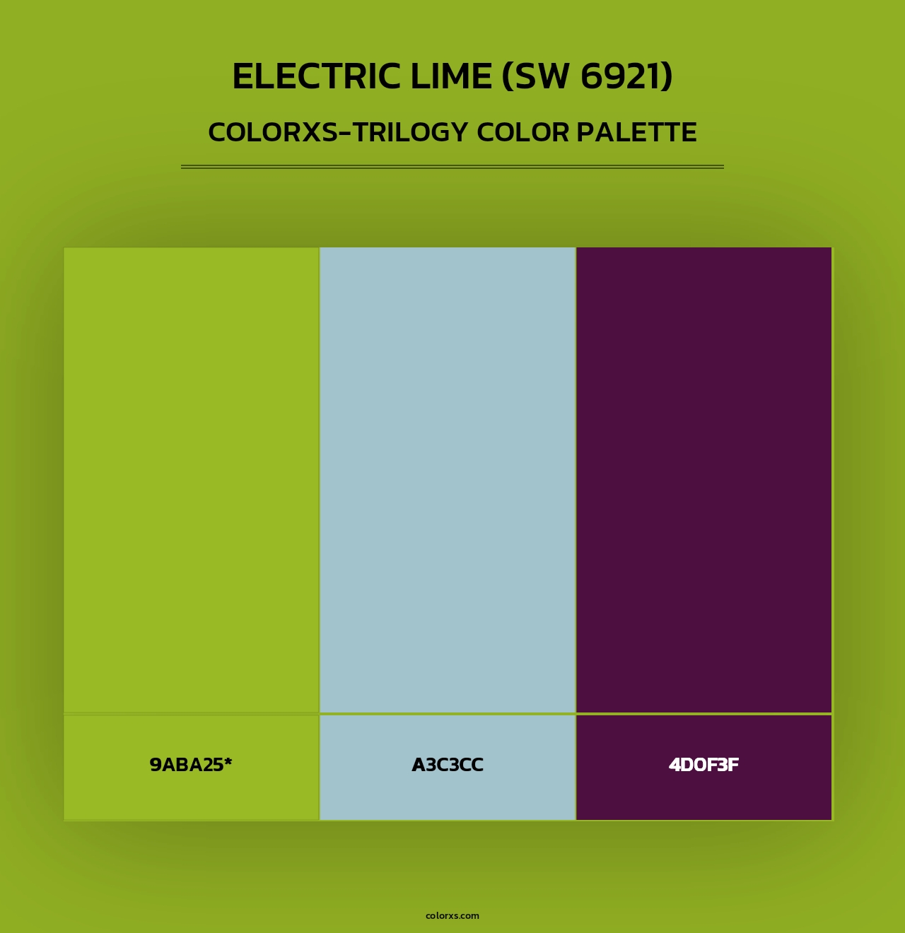 Electric Lime (SW 6921) - Colorxs Trilogy Palette