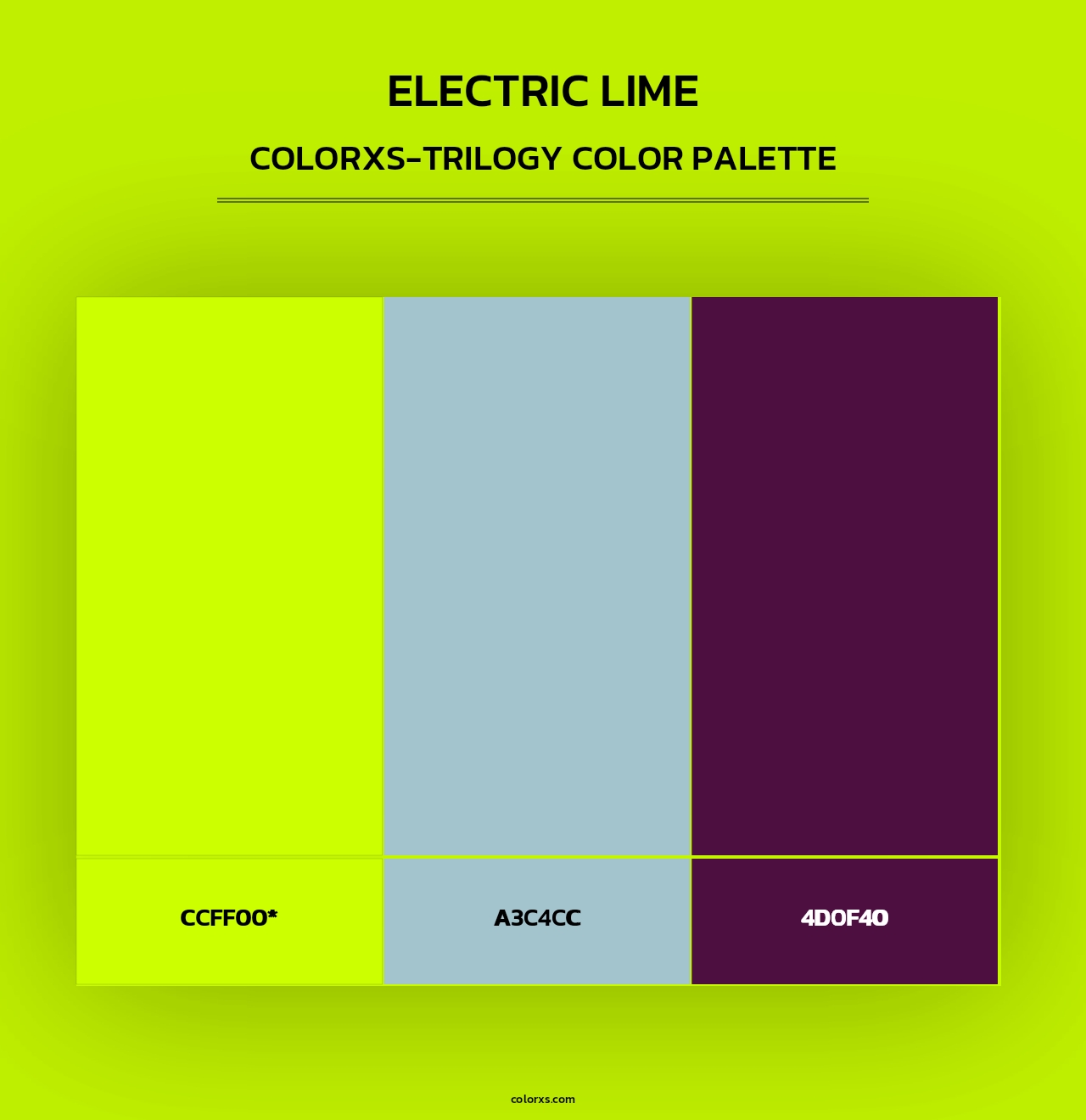 Electric Lime - Colorxs Trilogy Palette