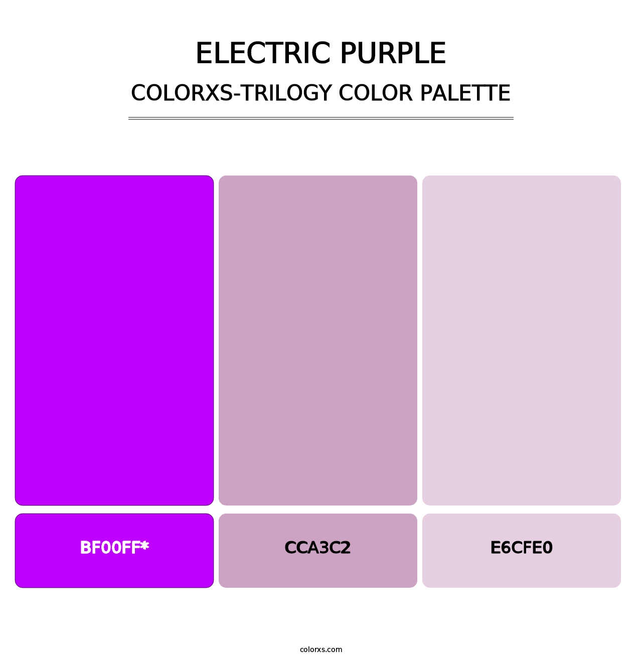 Electric Purple - Colorxs Trilogy Palette