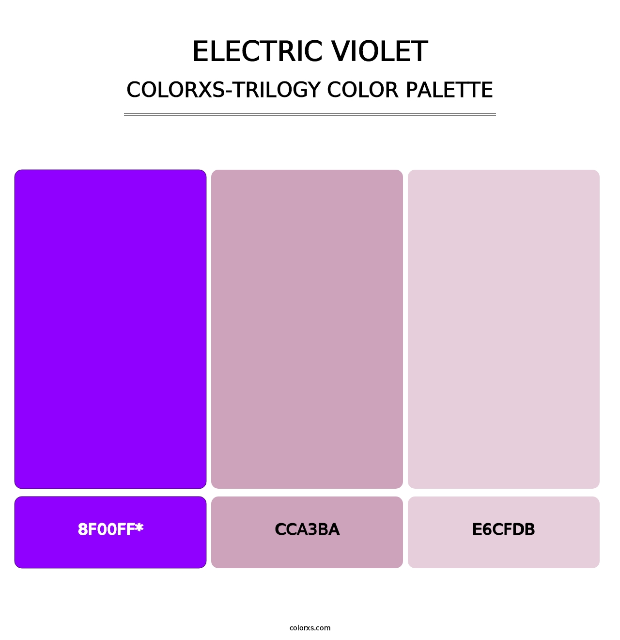 Electric Violet - Colorxs Trilogy Palette