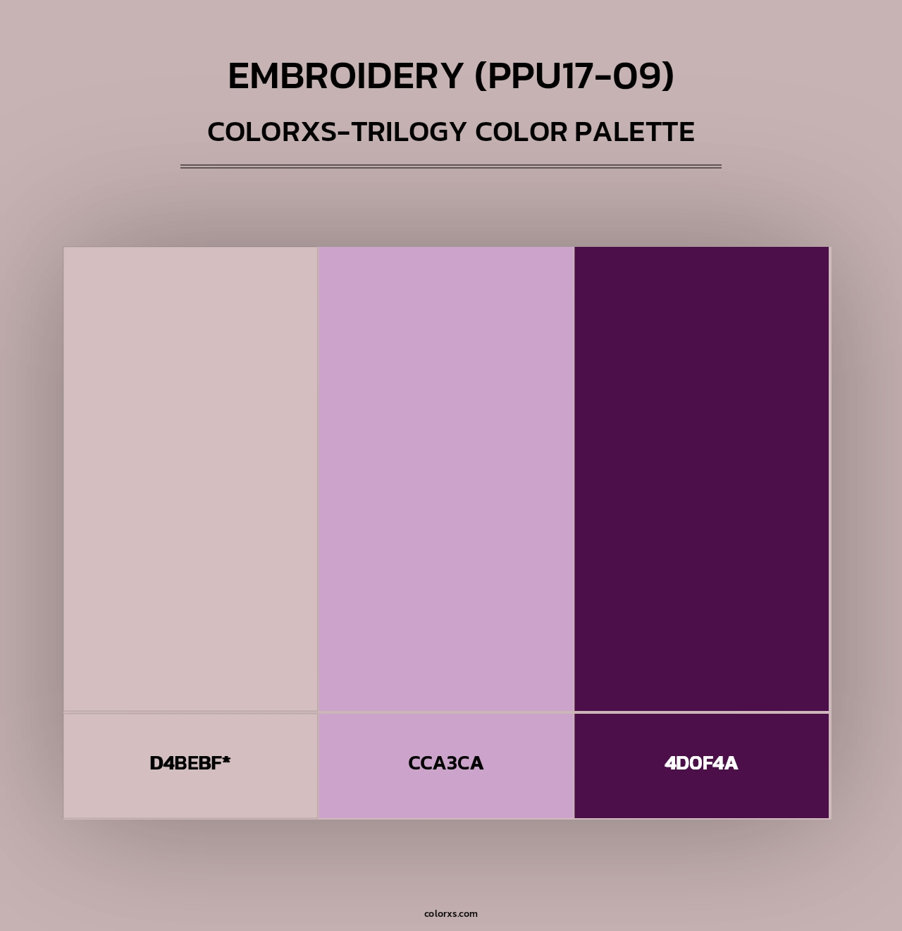 Embroidery (PPU17-09) - Colorxs Trilogy Palette