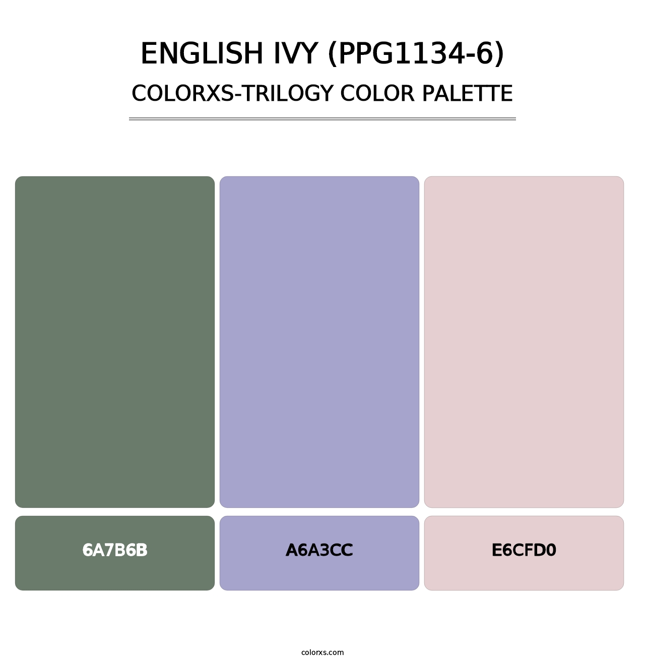 English Ivy (PPG1134-6) - Colorxs Trilogy Palette