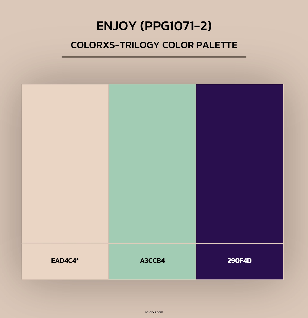 Enjoy (PPG1071-2) - Colorxs Trilogy Palette