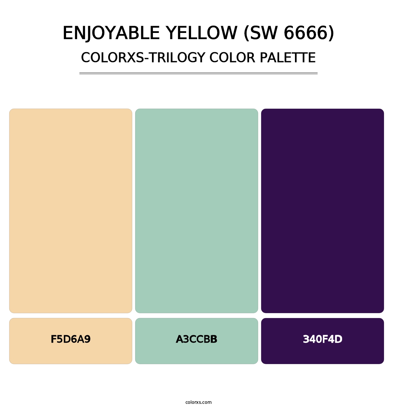 Enjoyable Yellow (SW 6666) - Colorxs Trilogy Palette