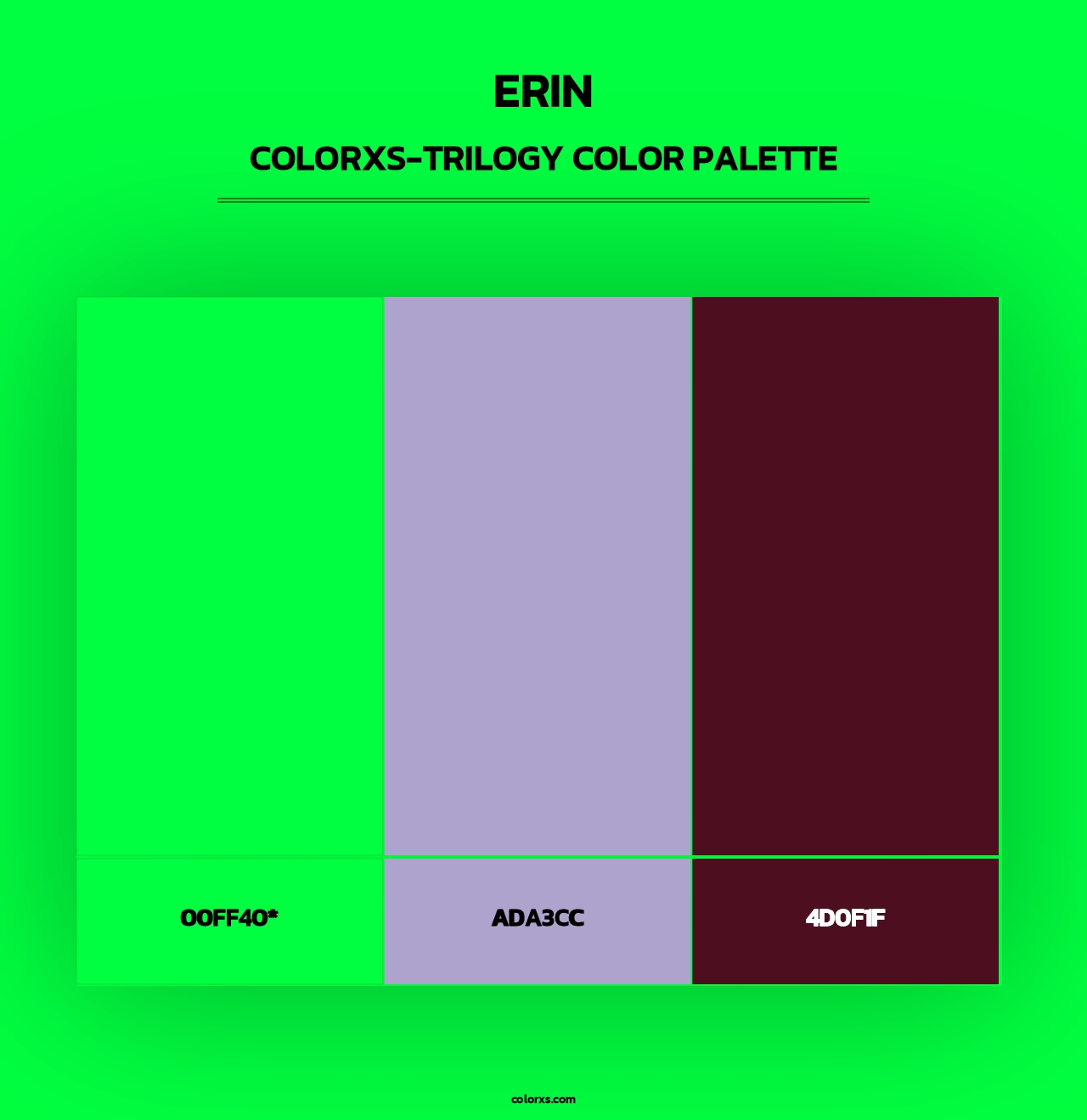 Erin - Colorxs Trilogy Palette