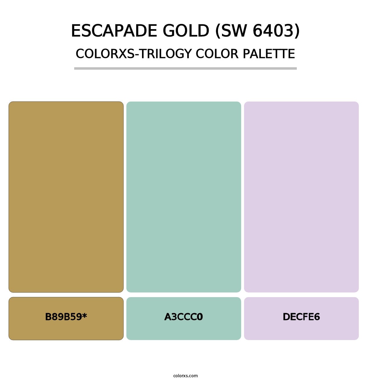 Escapade Gold (SW 6403) - Colorxs Trilogy Palette