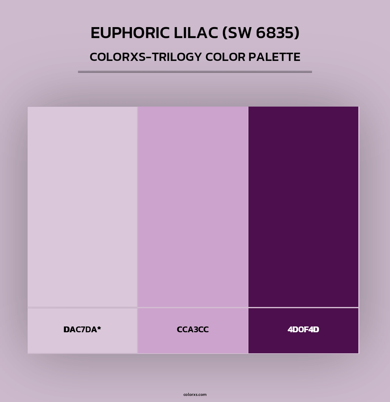 Euphoric Lilac (SW 6835) - Colorxs Trilogy Palette