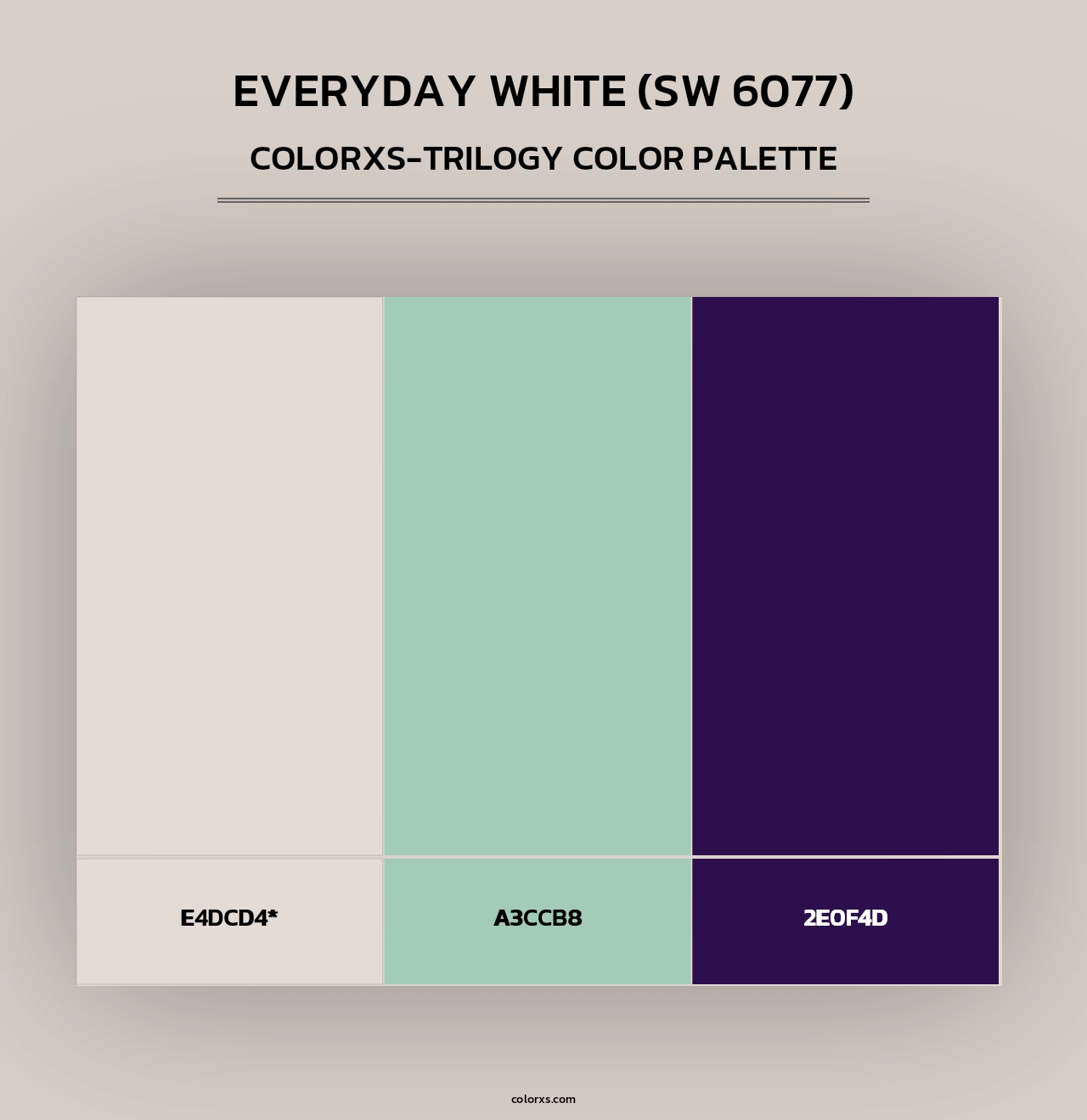 Everyday White (SW 6077) - Colorxs Trilogy Palette
