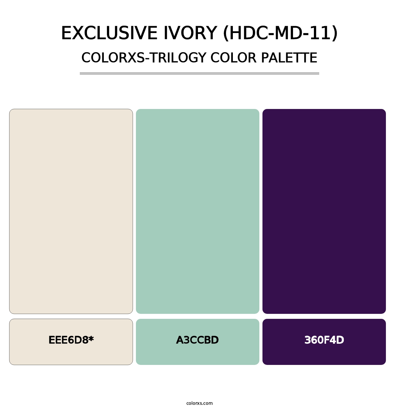 Exclusive Ivory (HDC-MD-11) - Colorxs Trilogy Palette