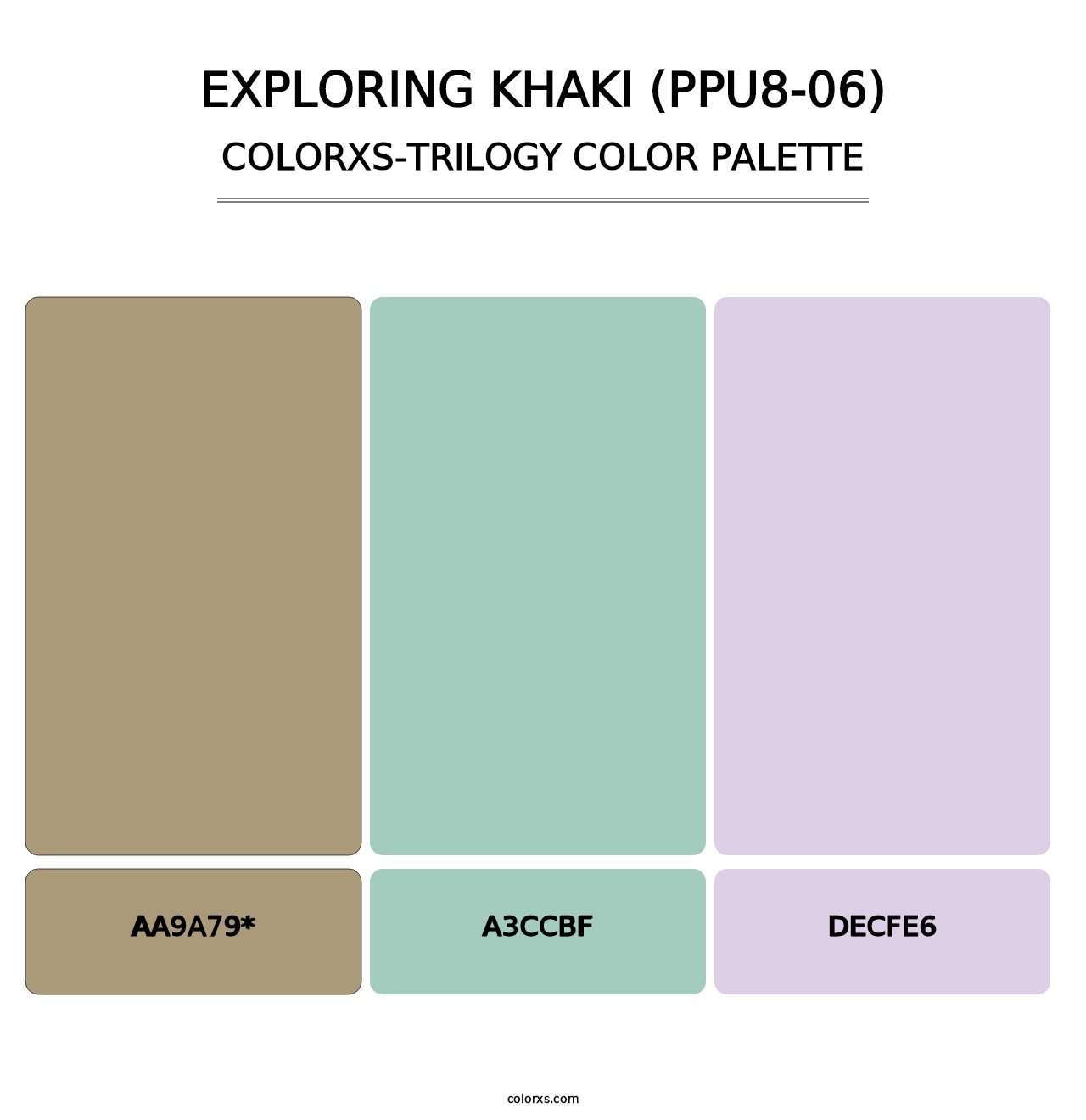 Exploring Khaki (PPU8-06) - Colorxs Trilogy Palette