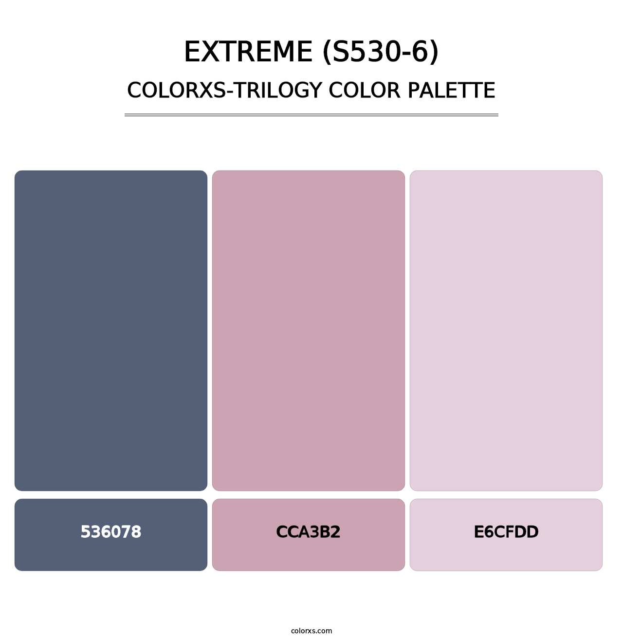 Extreme (S530-6) - Colorxs Trilogy Palette