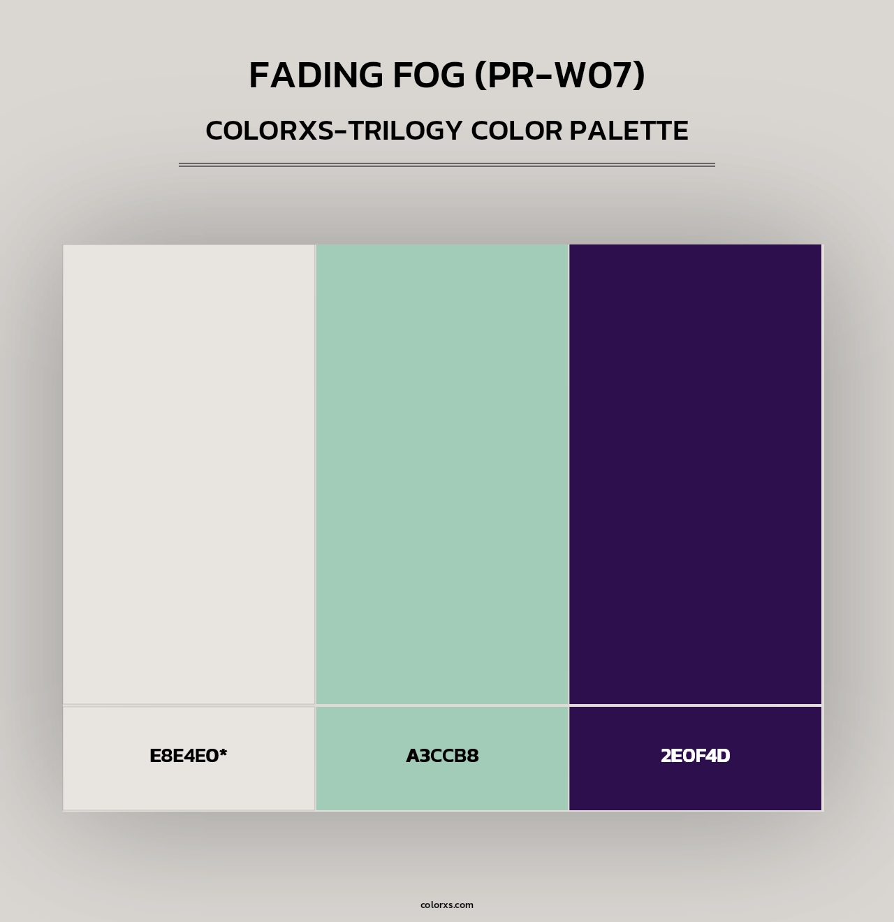 Fading Fog (PR-W07) - Colorxs Trilogy Palette