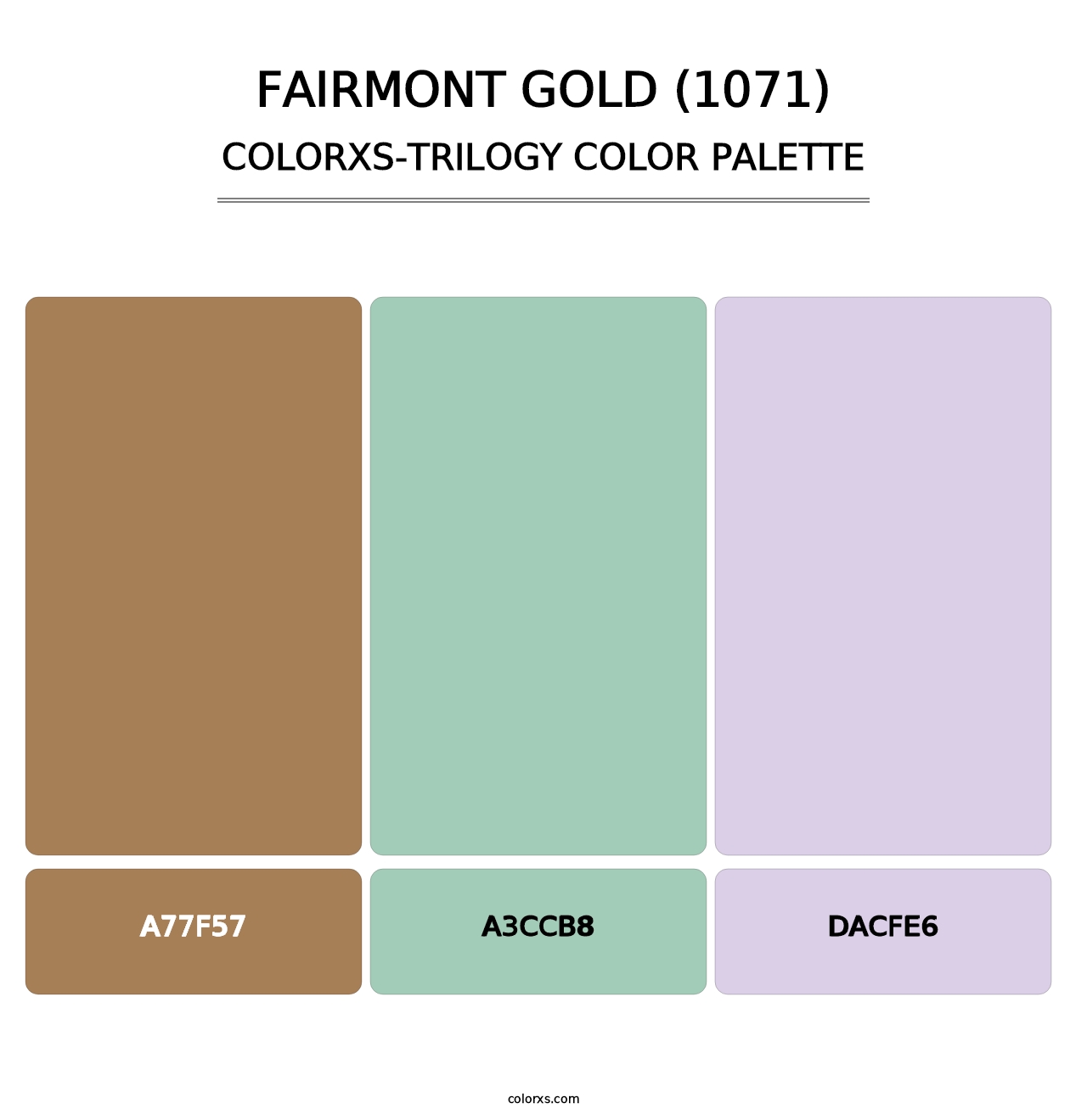 Fairmont Gold (1071) - Colorxs Trilogy Palette