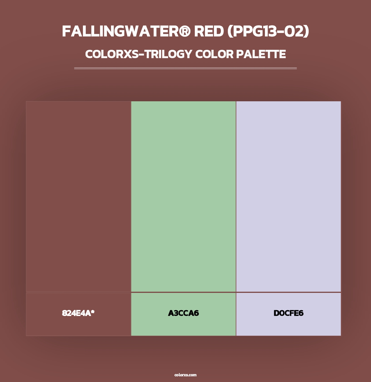 Fallingwater® Red (PPG13-02) - Colorxs Trilogy Palette