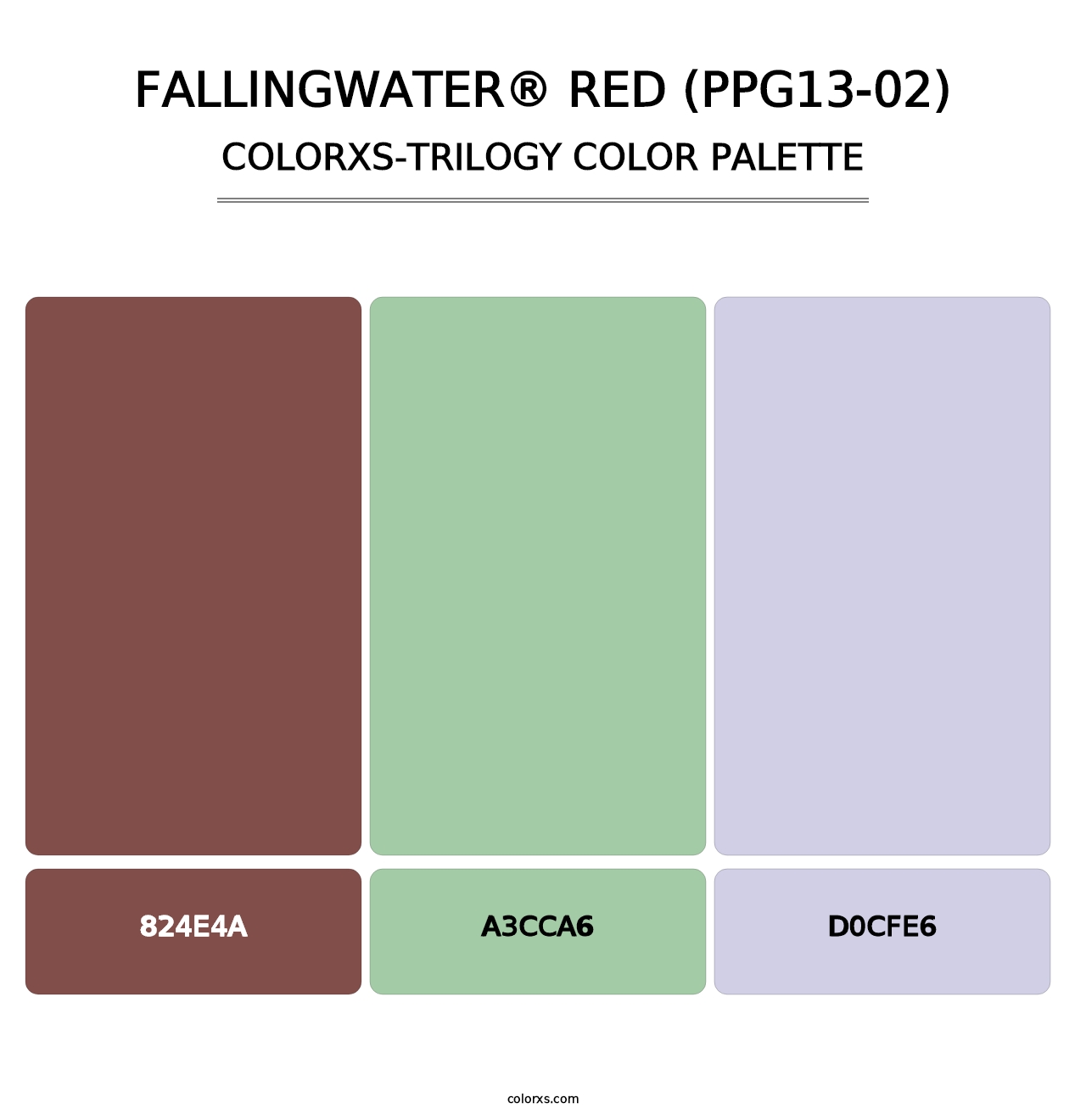 Fallingwater® Red (PPG13-02) - Colorxs Trilogy Palette