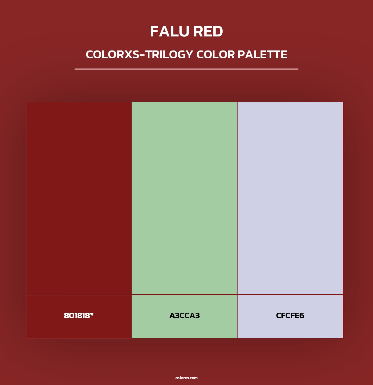 Falu red - Colorxs Trilogy Palette