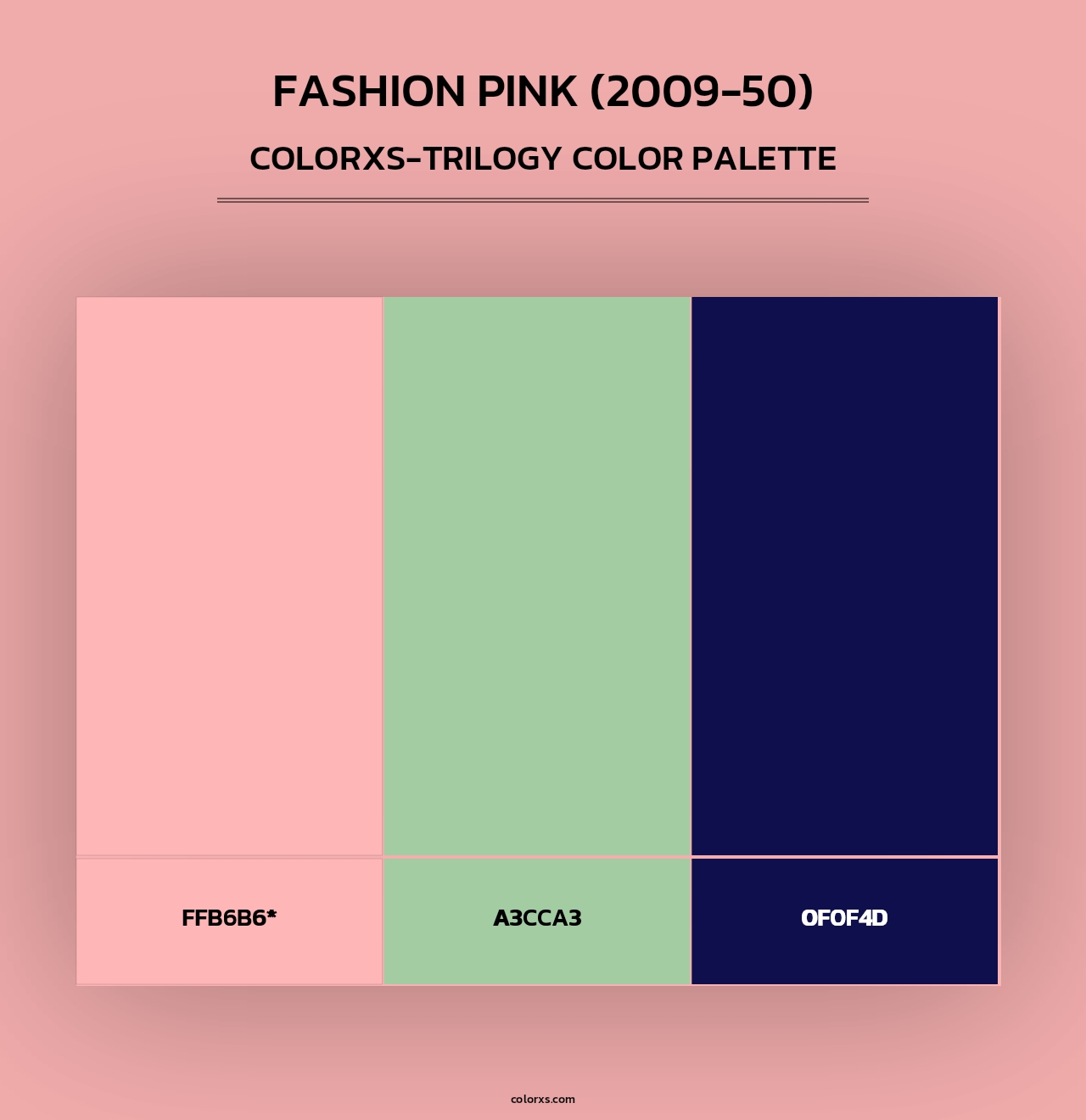 Fashion Pink (2009-50) - Colorxs Trilogy Palette