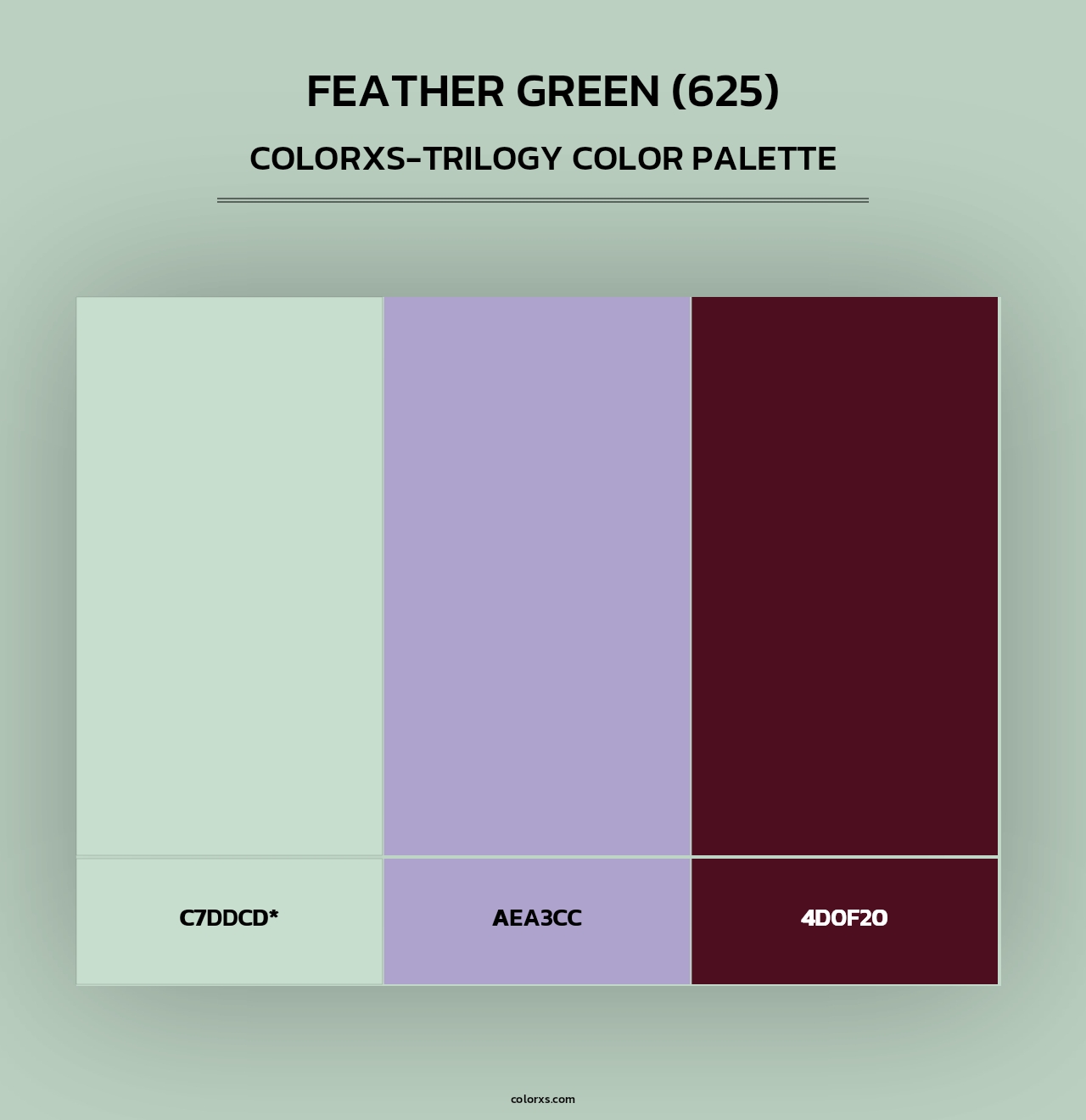 Feather Green (625) - Colorxs Trilogy Palette