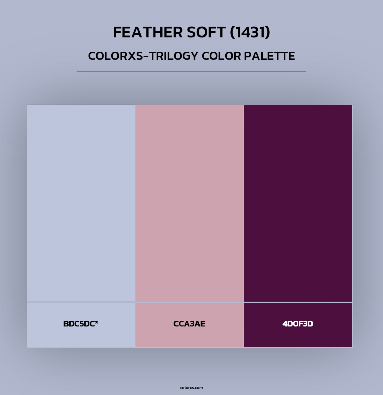 Feather Soft (1431) - Colorxs Trilogy Palette
