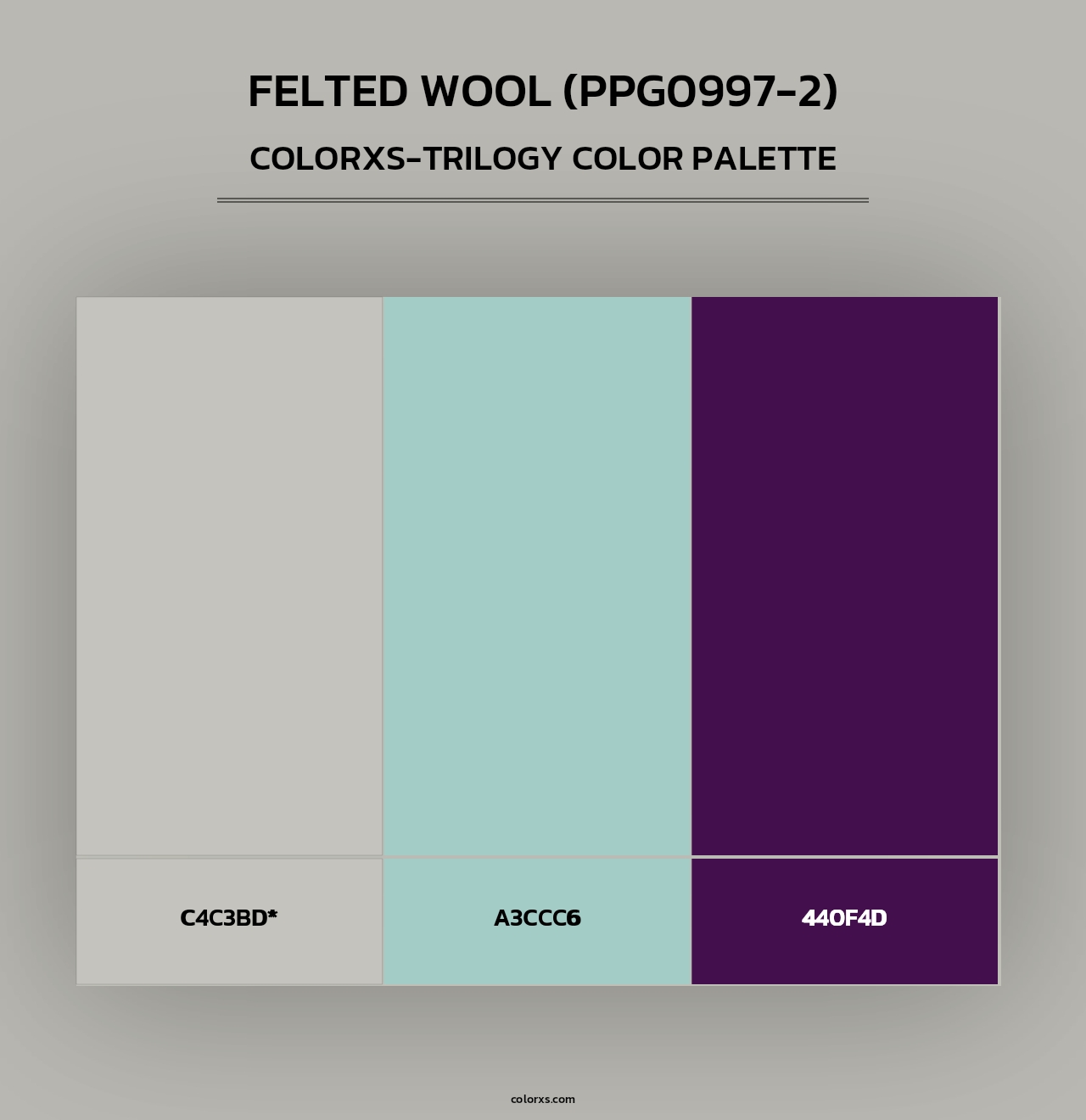 Felted Wool (PPG0997-2) - Colorxs Trilogy Palette