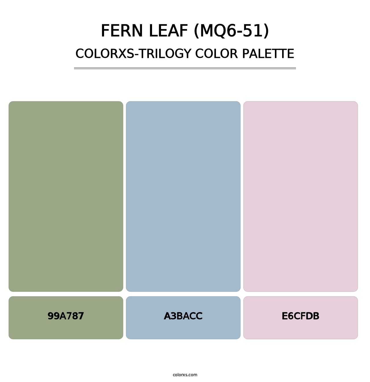 Fern Leaf (MQ6-51) - Colorxs Trilogy Palette