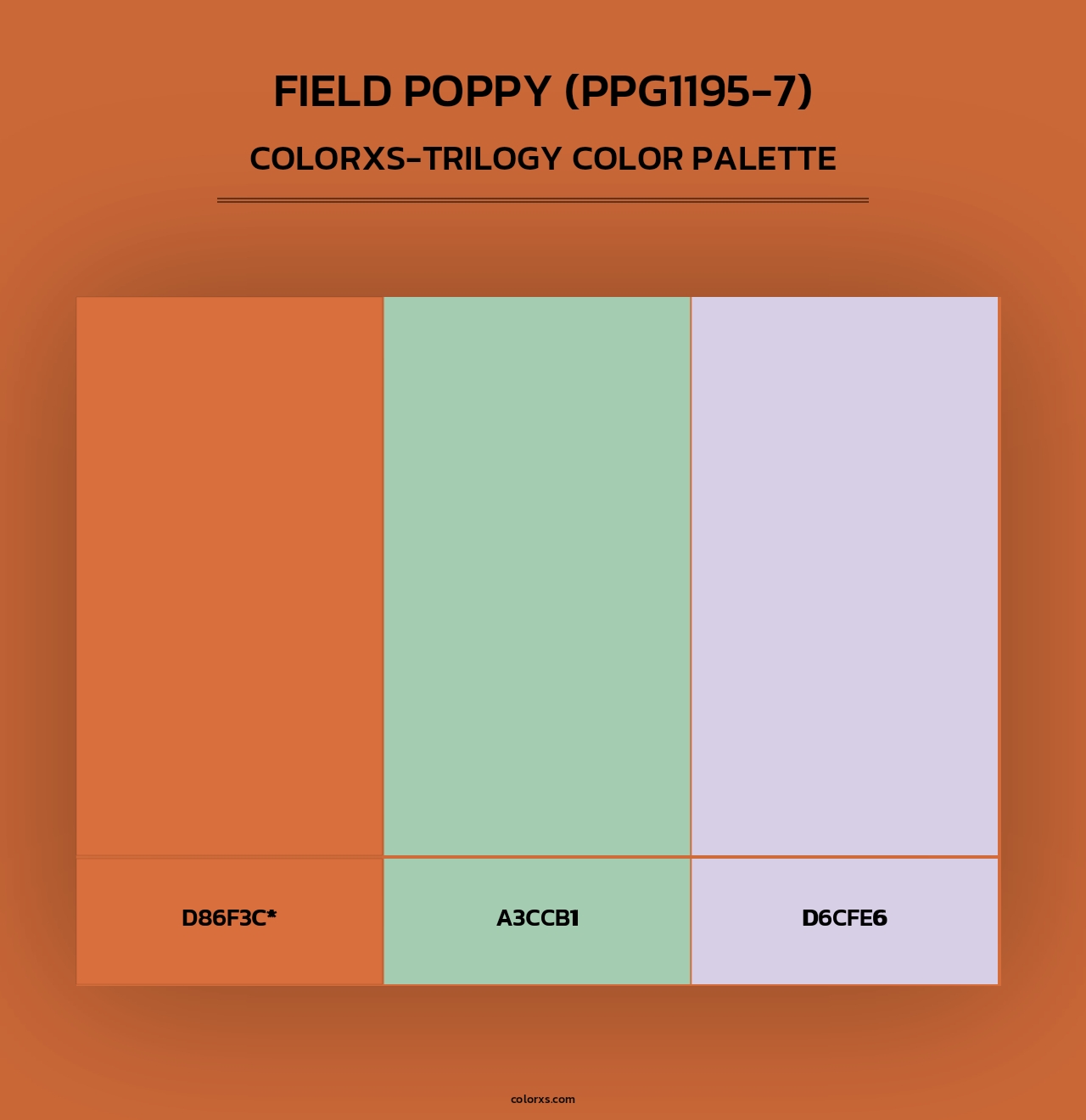Field Poppy (PPG1195-7) - Colorxs Trilogy Palette