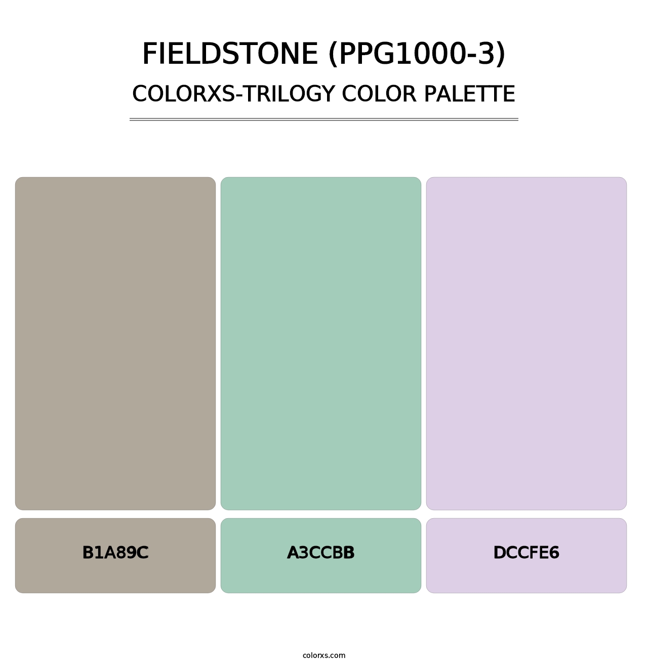 Fieldstone (PPG1000-3) - Colorxs Trilogy Palette